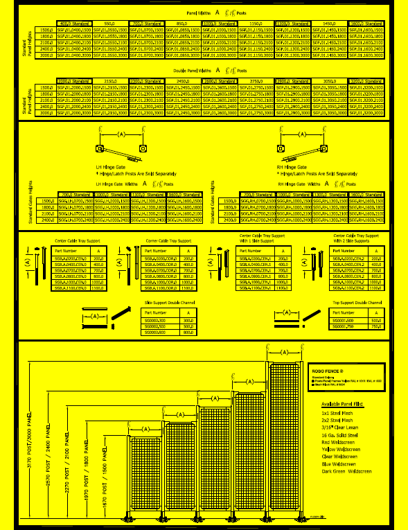 Brochure of fencing panels