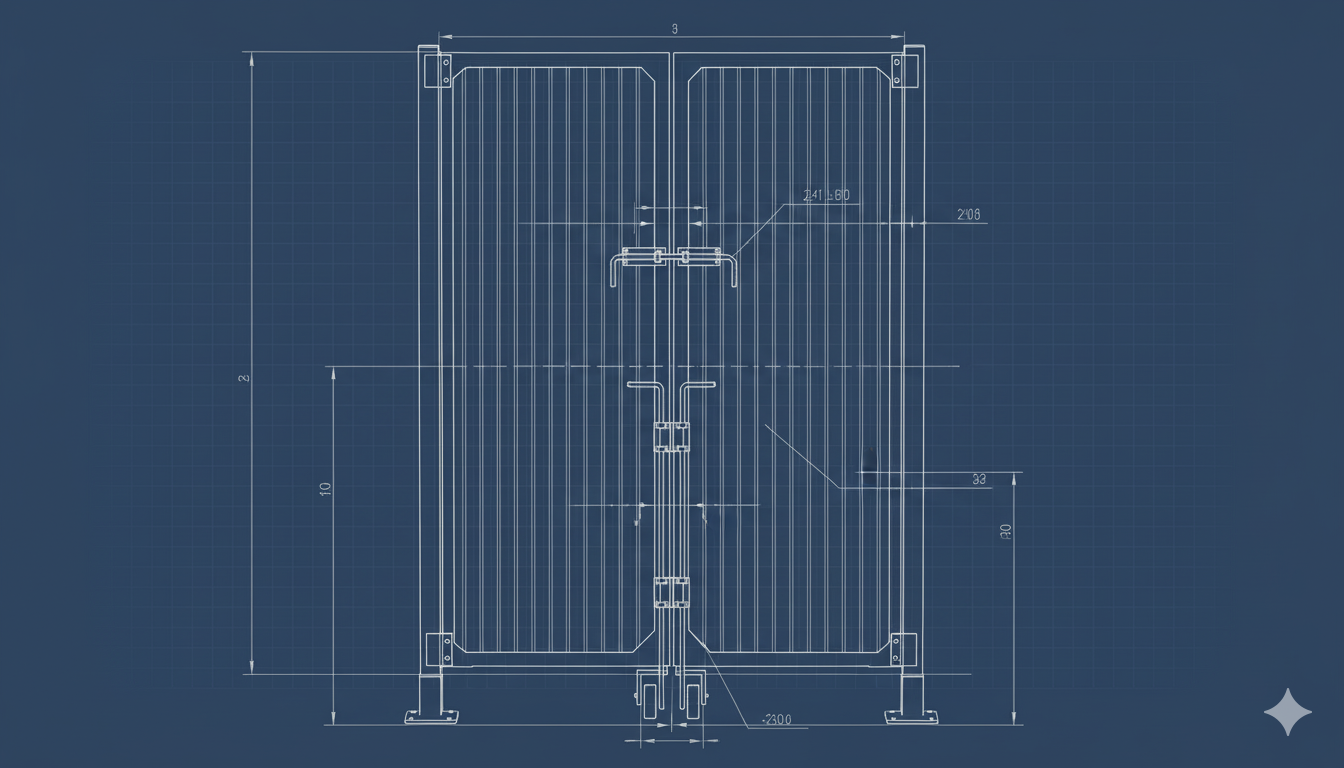A blueprint of a gate